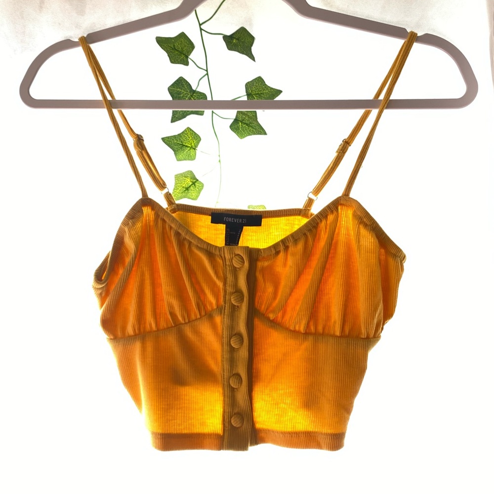 Yellow cropped top